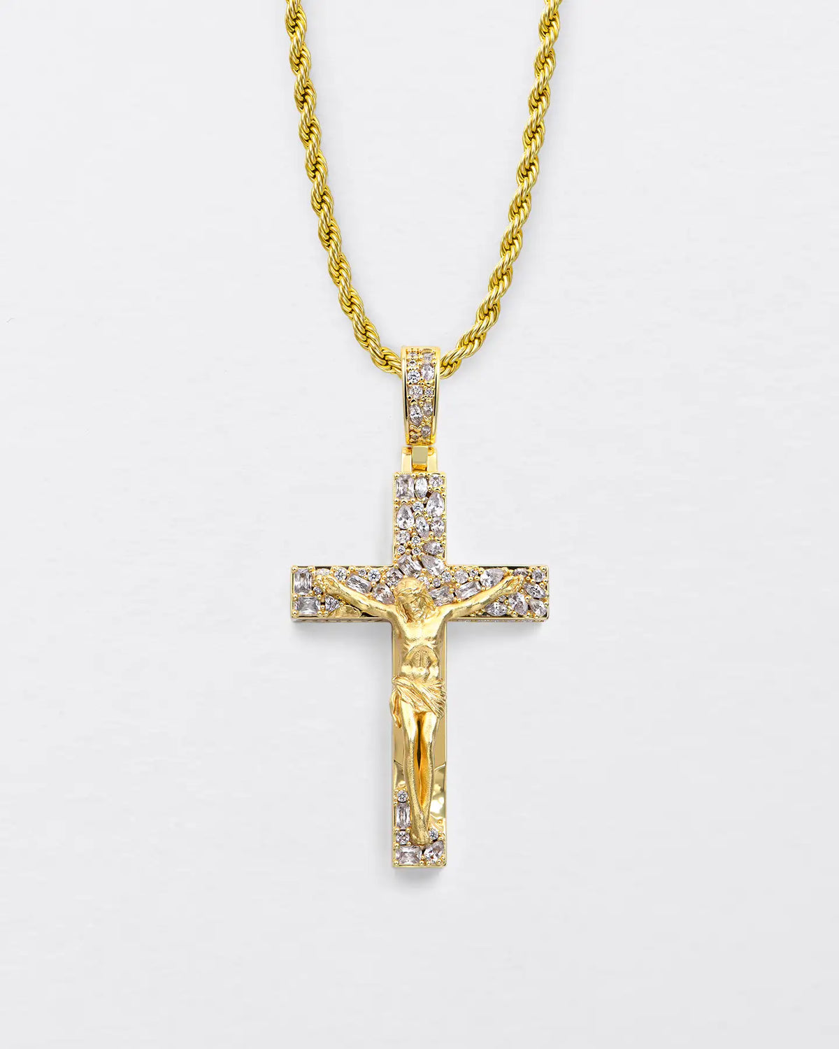 Fancy-Cut Jesus Cross Pendant
