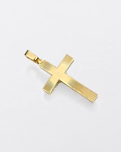 Fancy-Cut Jesus Cross Pendant
