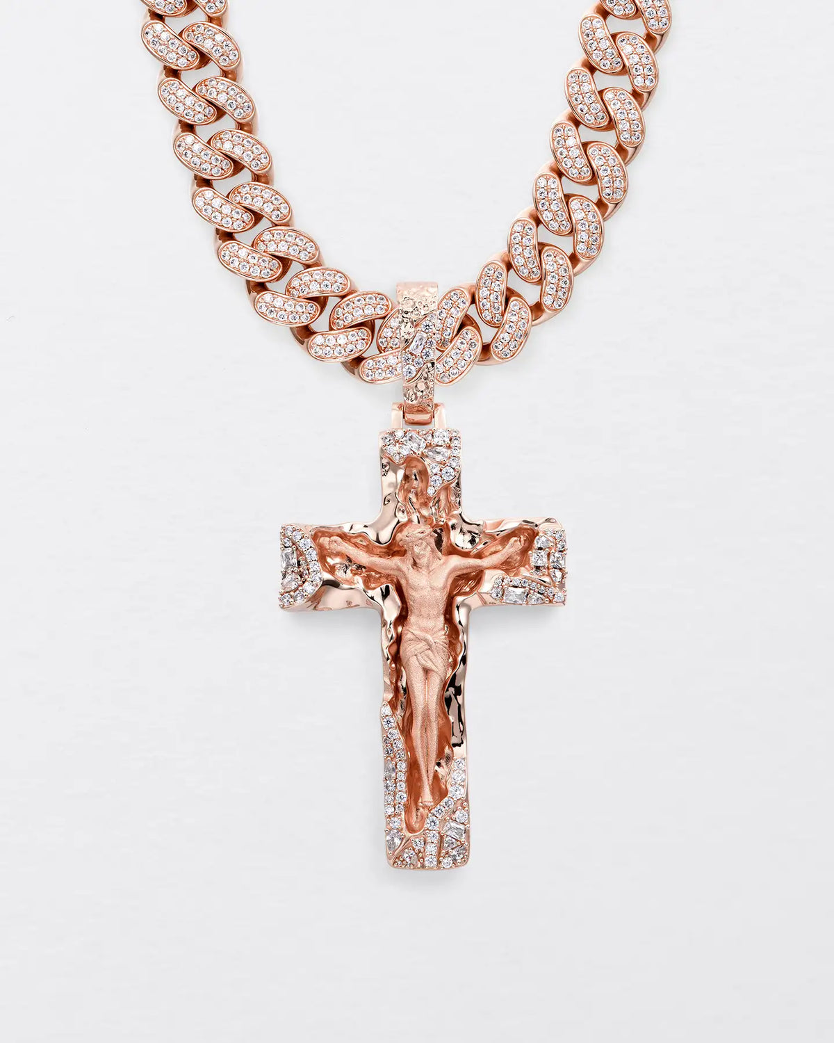 Sculptural Jesus Cross Pendant