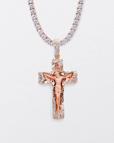 Sculptural Jesus Cross Pendant