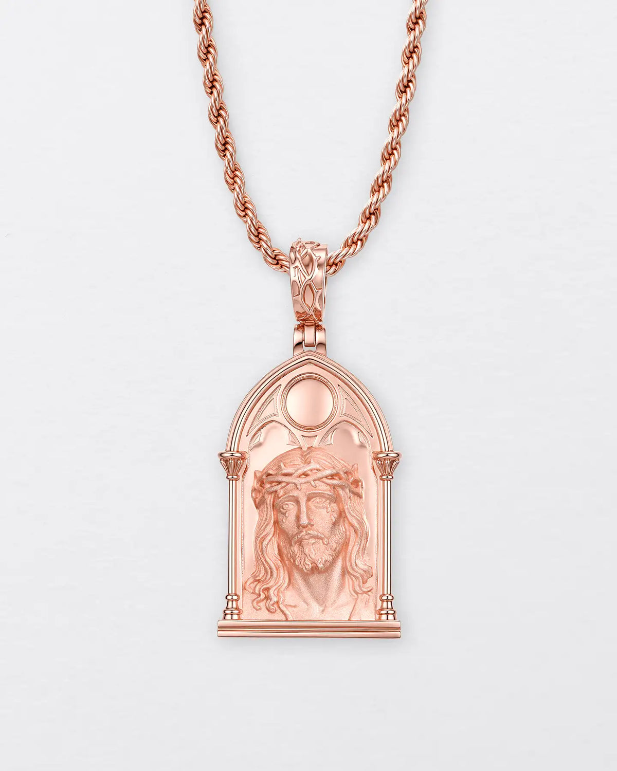 Gothic Window Jesus Pendant