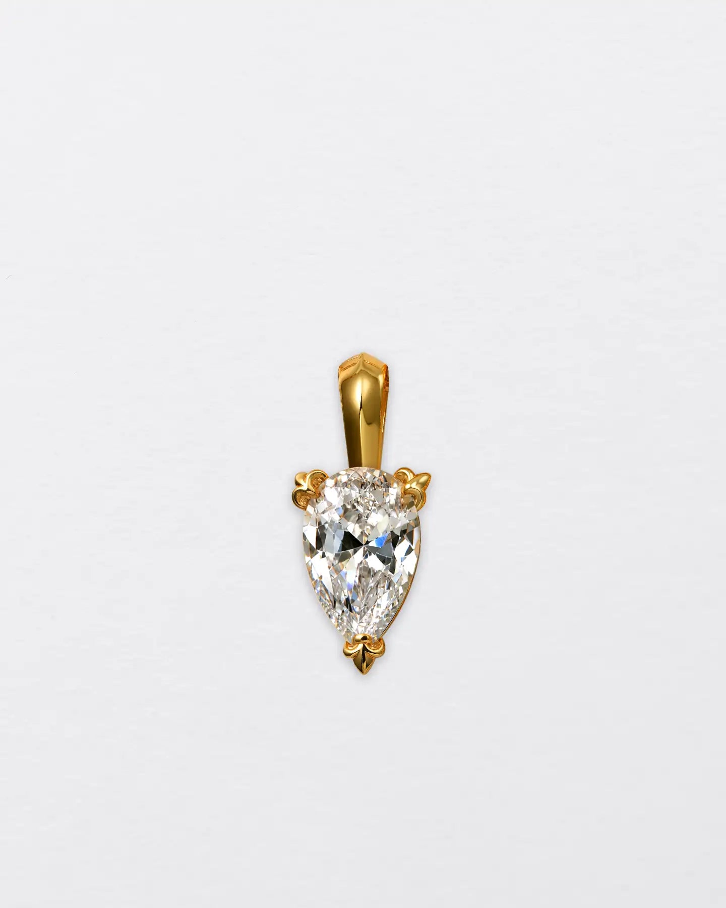 22K Teardrop Cut Pendant