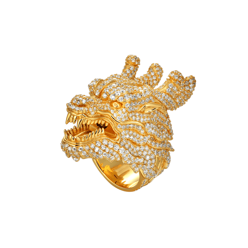 WONG Dragon Ring 14K Gold - APORRO