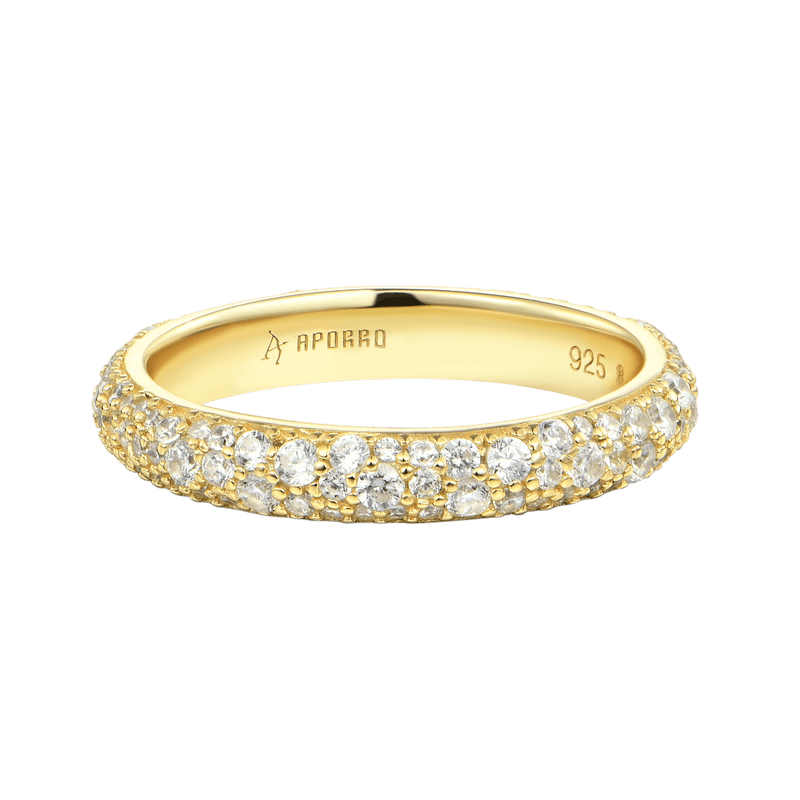 Women's Round Pave Band Ring - APORRO