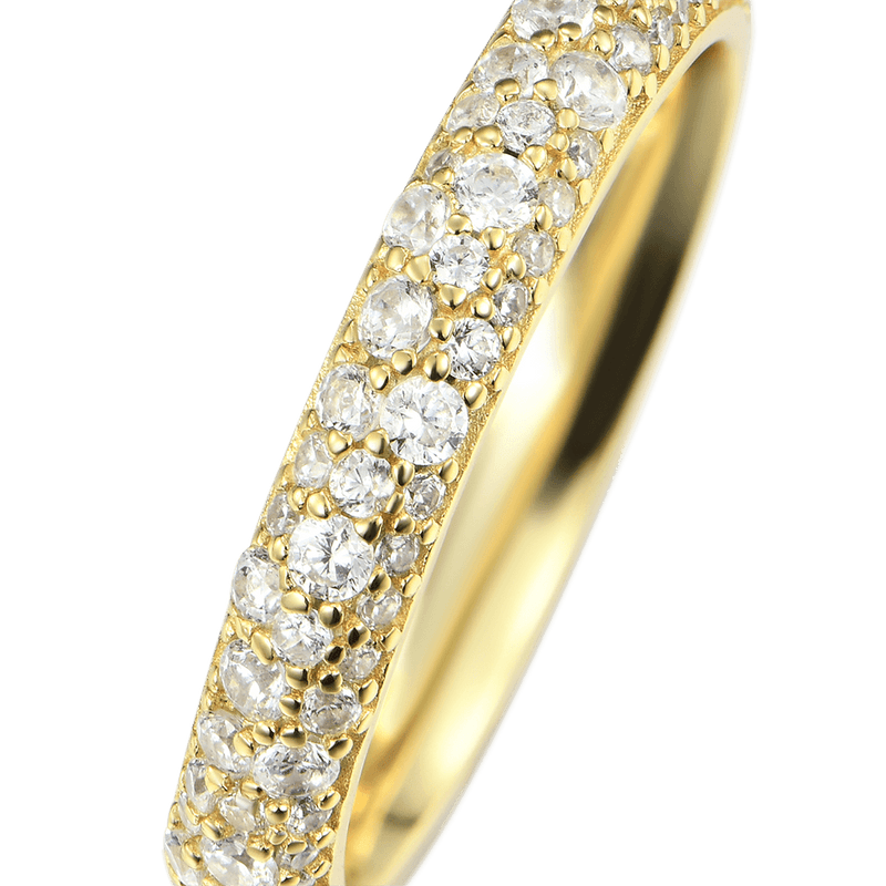 Women's Round Pave Band Ring - APORRO