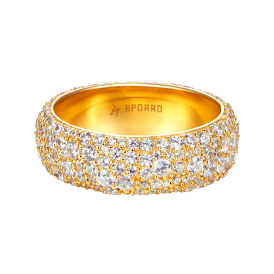 Round Pave Band Ring - 7.5mm