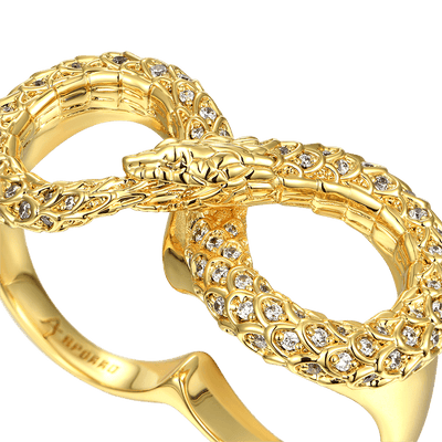 Unendlicher Schlangen-Doppelfingerring