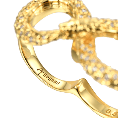 Unendlicher Schlangen-Doppelfingerring