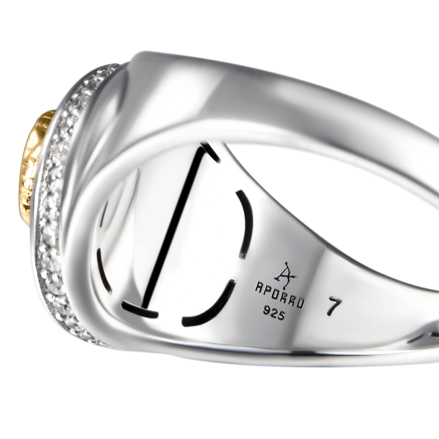 Infinity Iced Snake Signet Ring