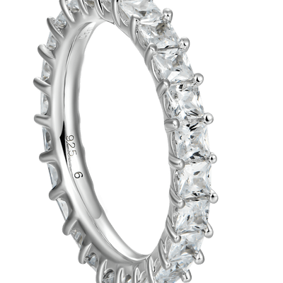 Moissanite Princess Eternity Ring
