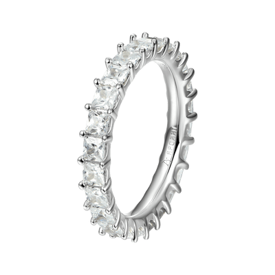 Moissanite Princess Eternity Ring