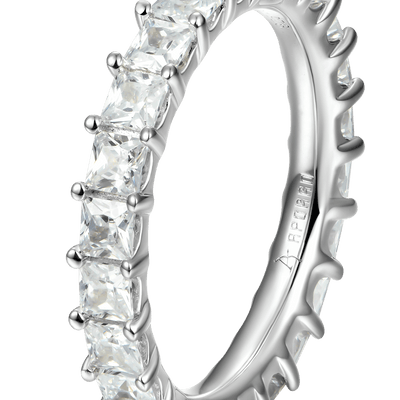 Moissanite Princess Eternity Ring