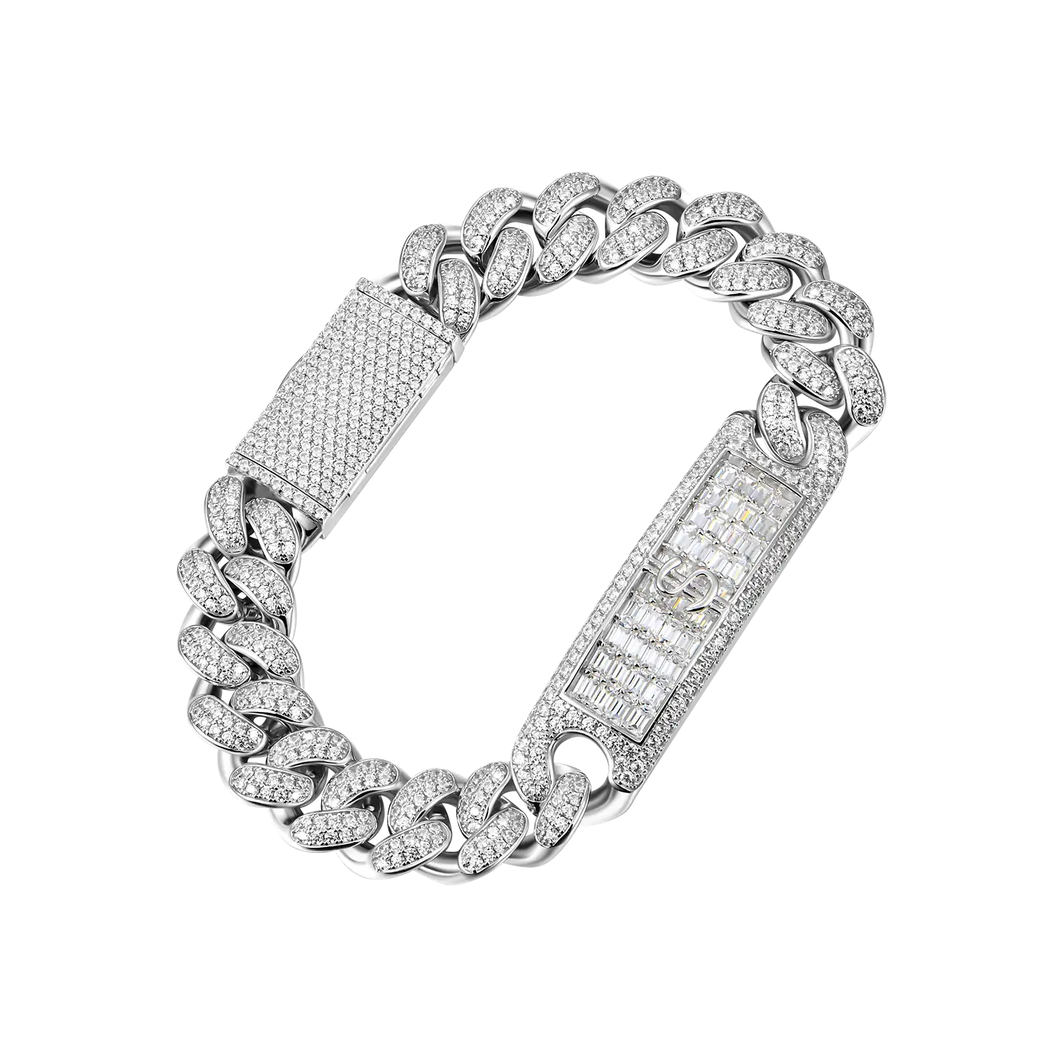 Nome ghiacciato da 12 mm Bracciale cubano personalizzato