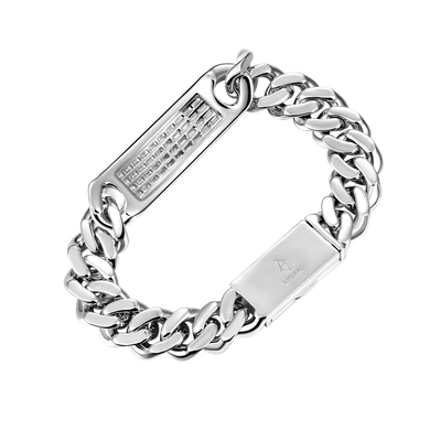 Pulsera cubana personalizada con nombre helado de 12 mm