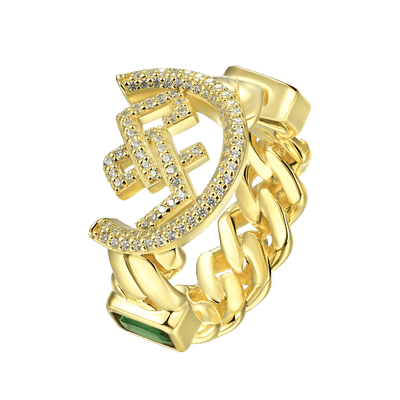 APORRO X GG Smaragd-Kubanischer Ring