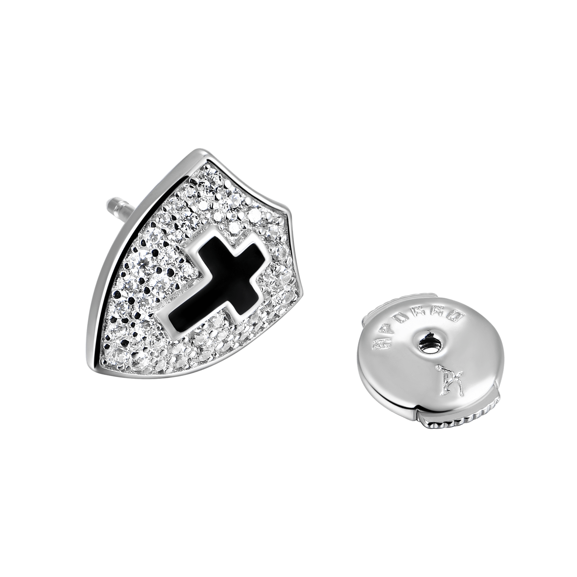 Women's Knight Shield Stud Earring