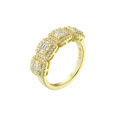 Moissanite Tri-Halo Ring - 7mm