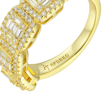 Moissanite Tri-Halo Ring - 7mm