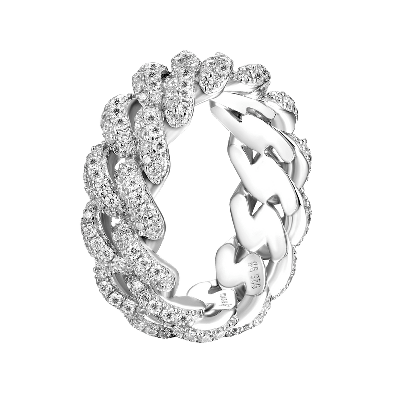 Moissanite Cuban Link Ring - APORRO