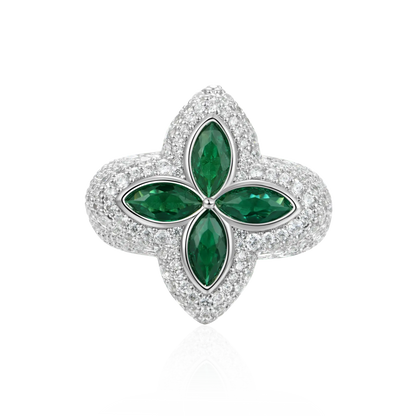 Moissanite Luminous Clover Ring