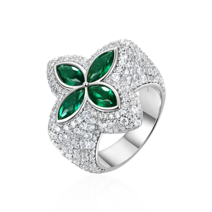 Eced Luminous Clover Ring und Armband Set + Eced Agyin Dawuru Halskette