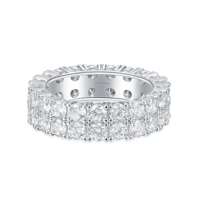 6mm S925 Iced Double Row Tennis Ring