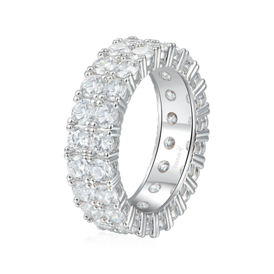 6mm S925 Iced Double Row Tennis Ring