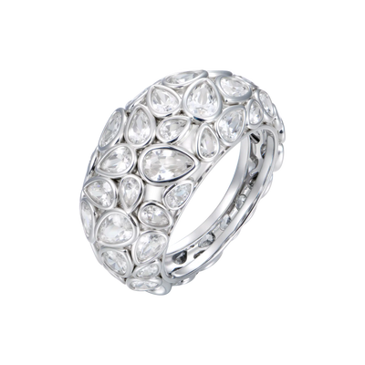 Brilliance Teardrop Pavé Ring
