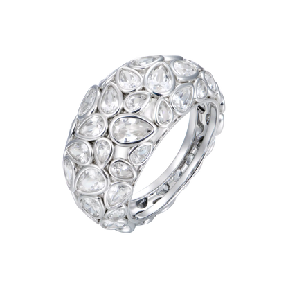 Anello di pavé lacrima Brilliance