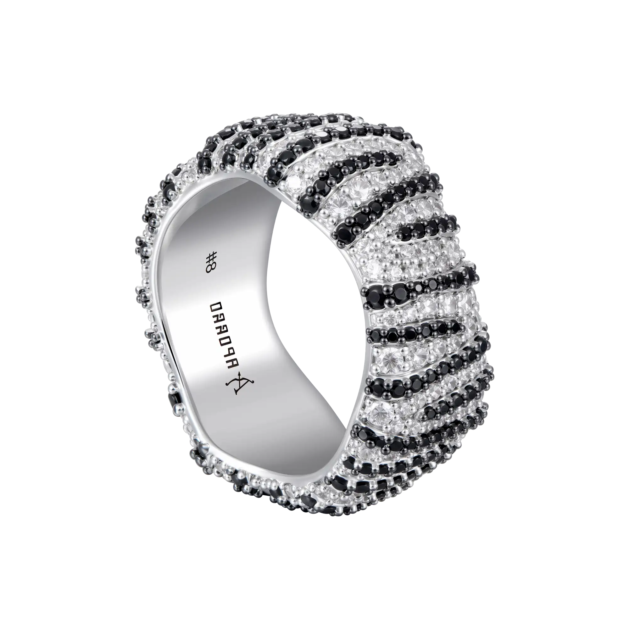 Black & White Striped Ring