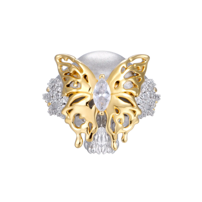 Bague squelette papillon fondant