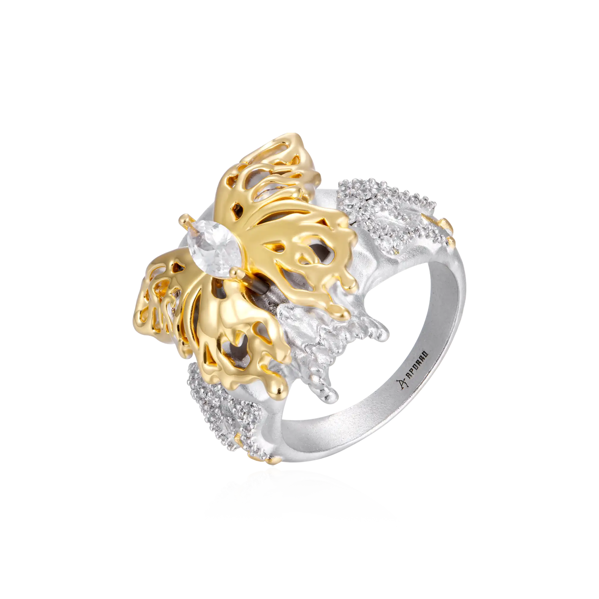 Bague squelette papillon fondant
