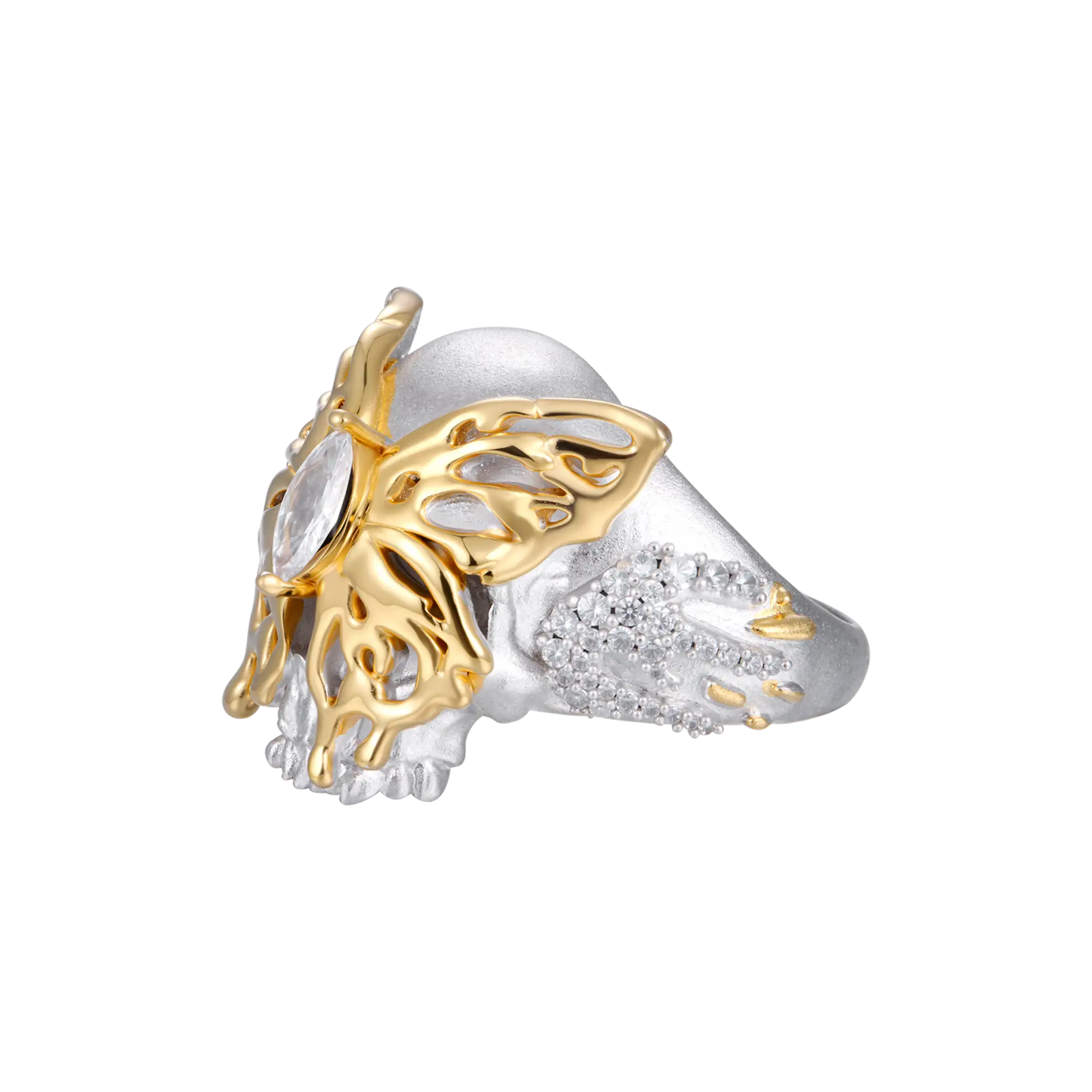 Bague squelette papillon fondant