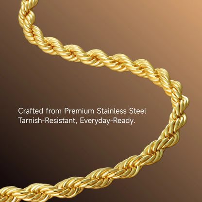 Layered Rope & Cuban Chain Set