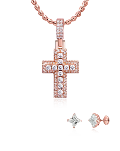 Rose Glow Daily Pendant & Ensemble de boucles d'oreilles