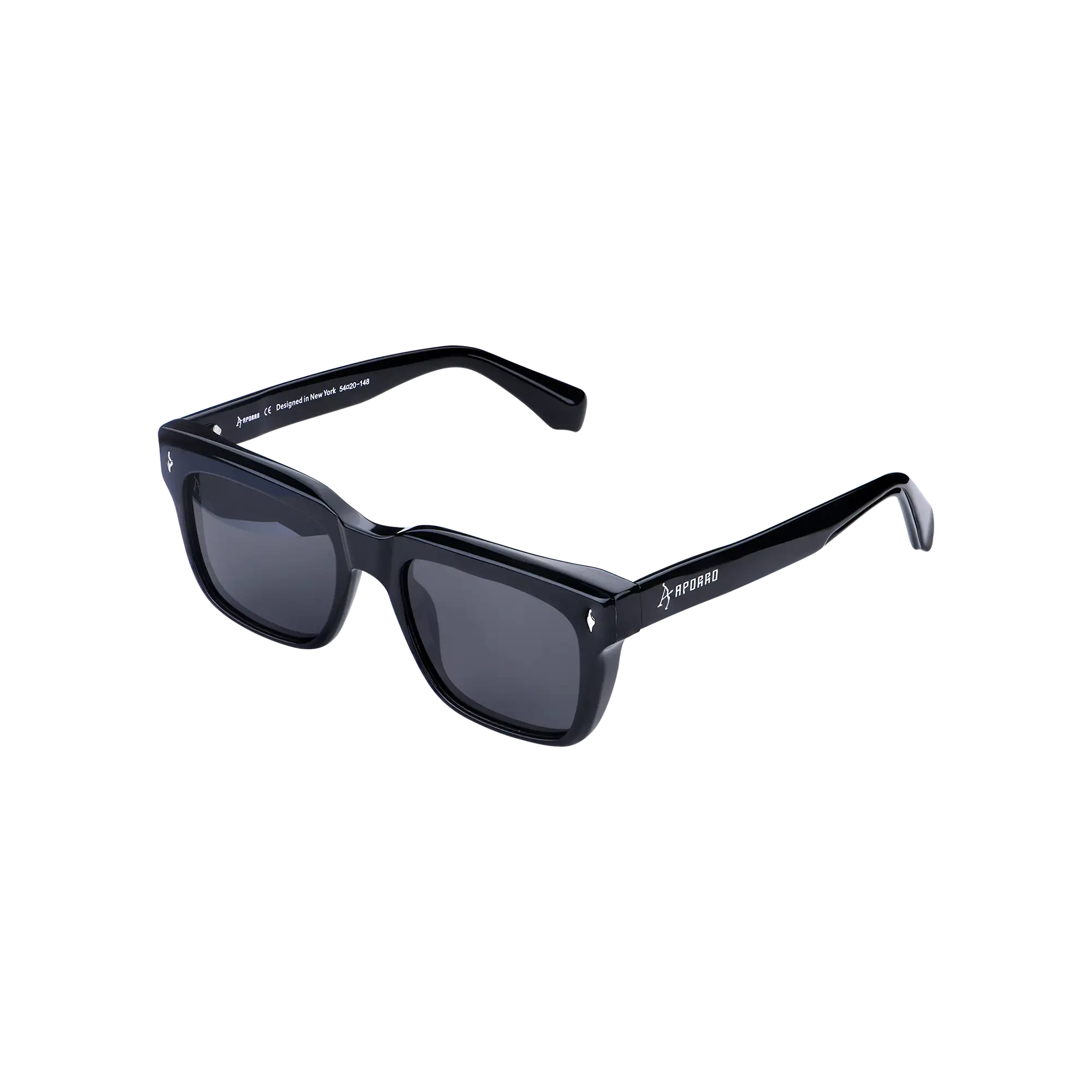 Aporro Ultra schwarzer Sonnenbrille + Ledertasche