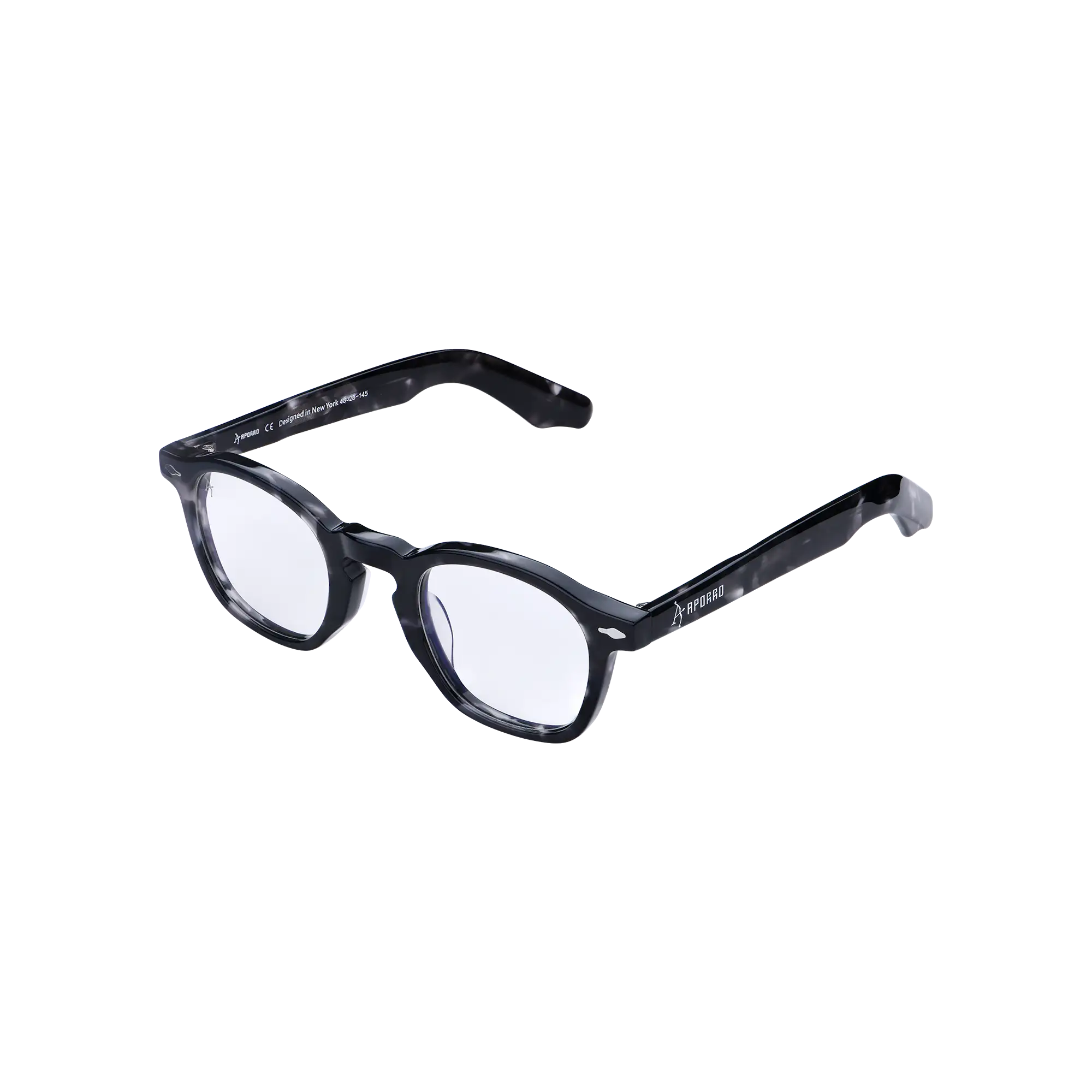 Aporro Lucid Havanna Brille + Ledertasche