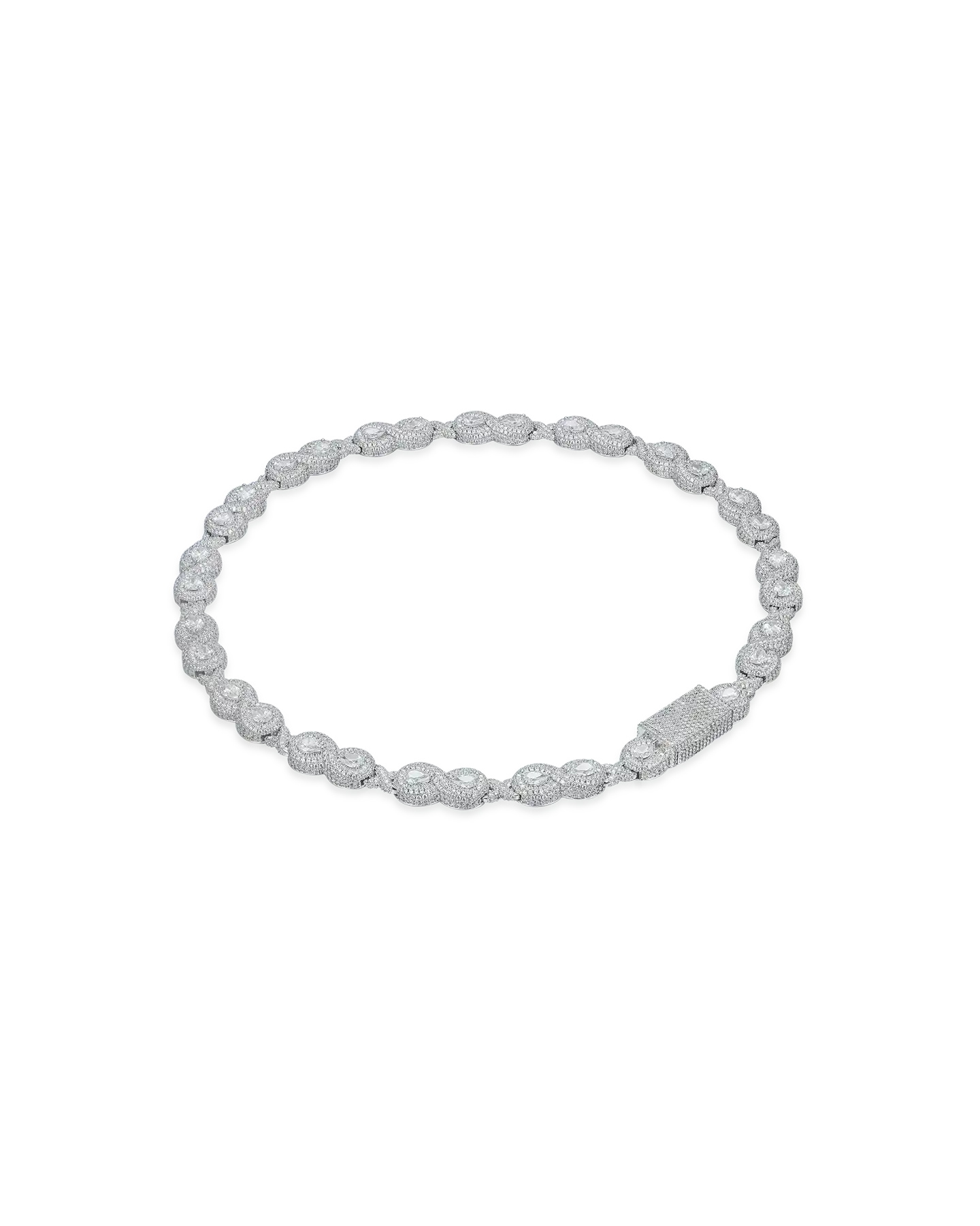 Catena personalizzata a goccia Infinity da 12 mm