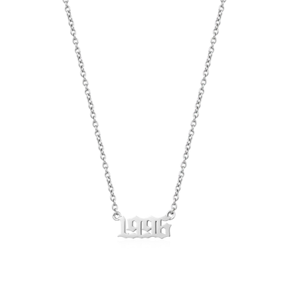 Vintage Cross & Custom Name Necklace Set