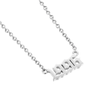 Vintage Cross & Custom Name Necklace Set