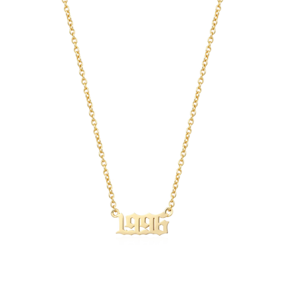 Custom Old English & Manta Name Necklace Set