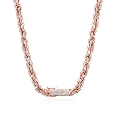 Moissanite Iced Rope Chain - 8mm