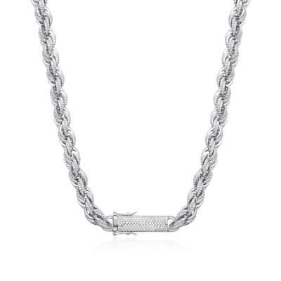 Moissanite Iced Rope Chain - 8mm