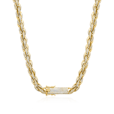 Moissanite Iced Rope Chain - 8mm