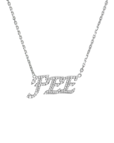 Benutzerdefinierte 14k Gold Moissanit Cursive Letter Name Halskette