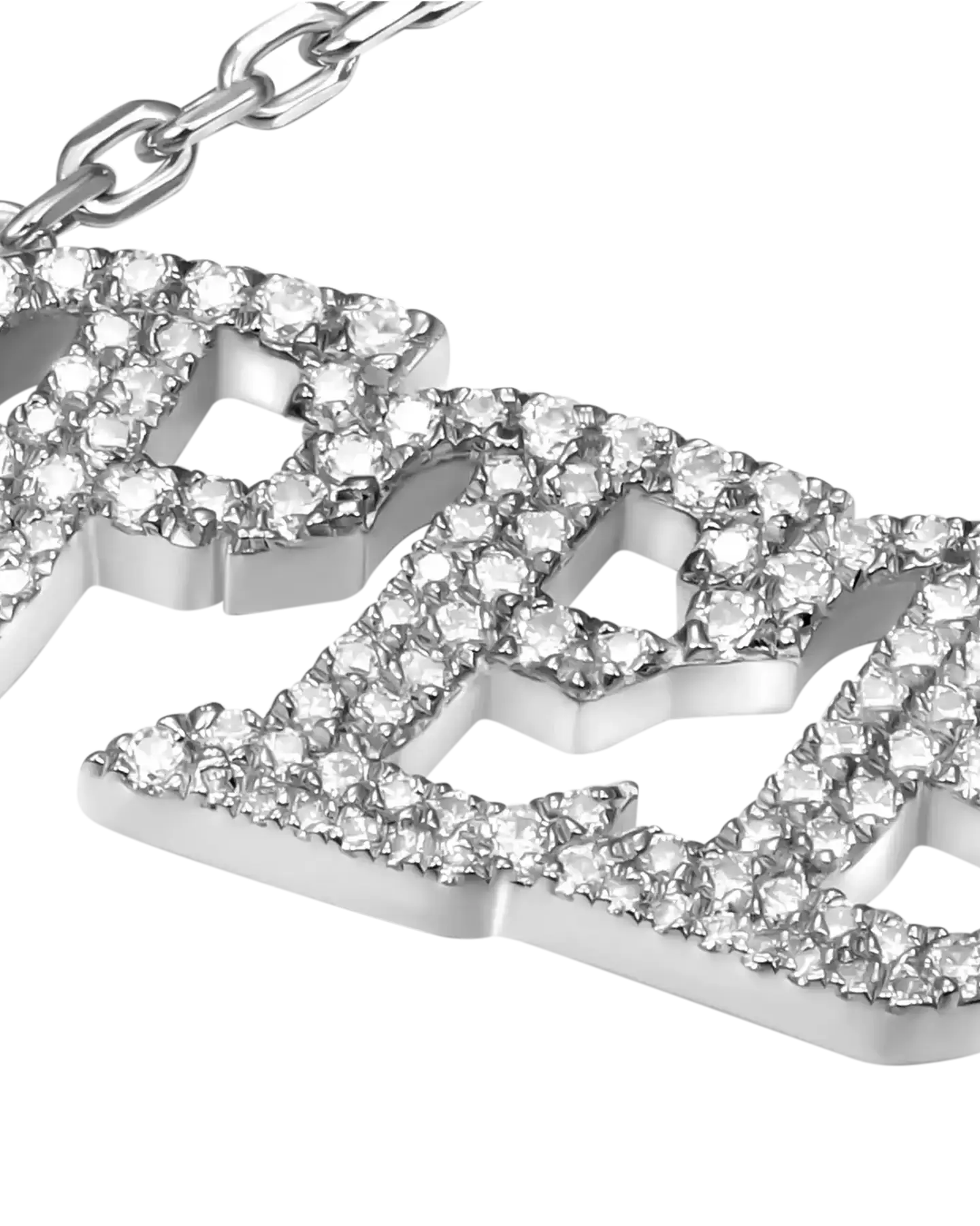 Benutzerdefinierte 14k Gold Moissanit Cursive Letter Name Halskette