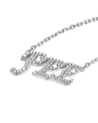 Benutzerdefinierte 14k Gold Moissanit Cursive Letter Name Halskette