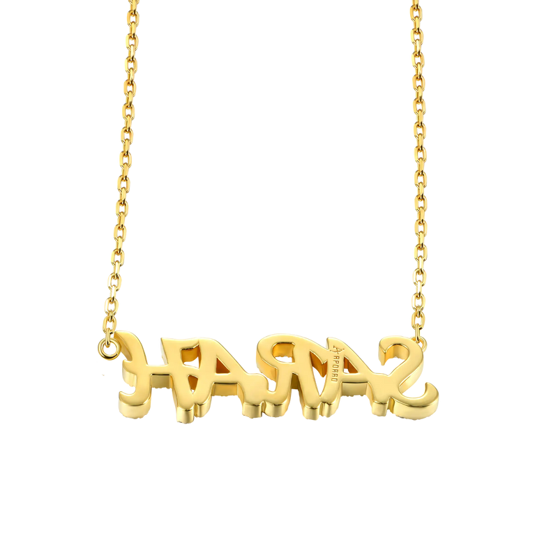 Custom 14K Gold Iced Buchstaben Kette