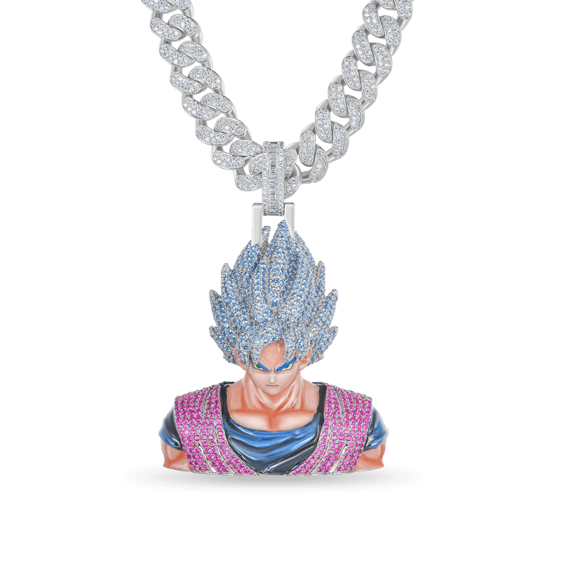 Iced out 2025 goku pendant