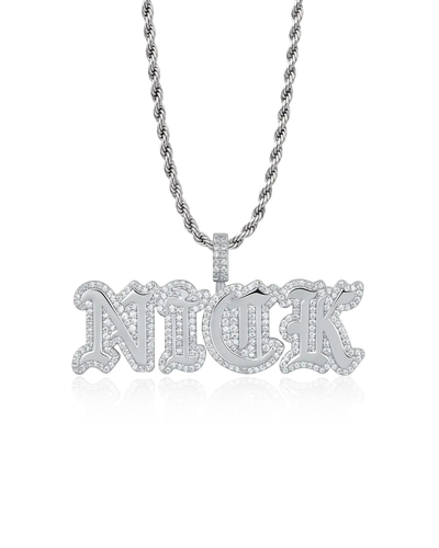 Custom Mini Old English Font Pendant